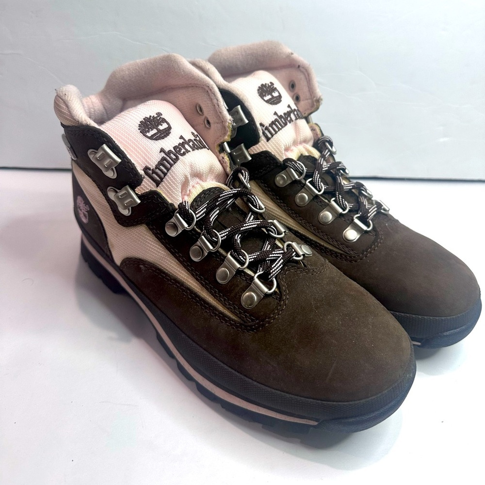 Women’s Timberland Brown and Cream Hiking Boots Sz.8